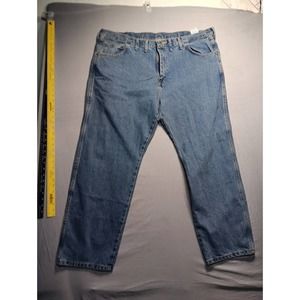 New Wrangler Rugged Wear Mens Jeans Size 44x30 Blue Denim Cotton Straight